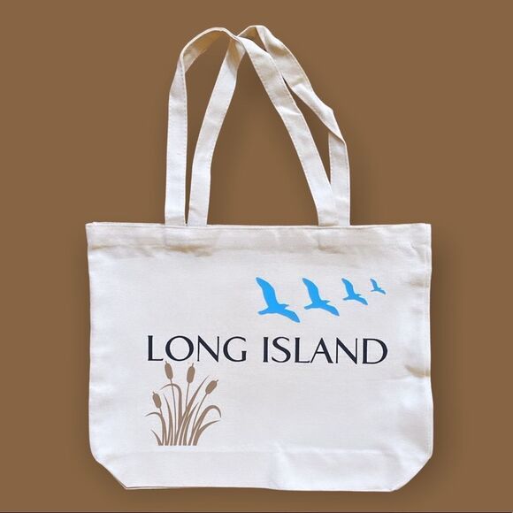 NWT Wool + Pepper Co. LONG ISLAND Canvas Cotton Tote Bag - Picture 1 of 4